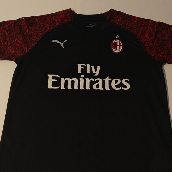 AC Milan 2018-2019 Third Jersey Kit Puma Size M Fly Emirates Serie A Soccer - Picture 2 of 14